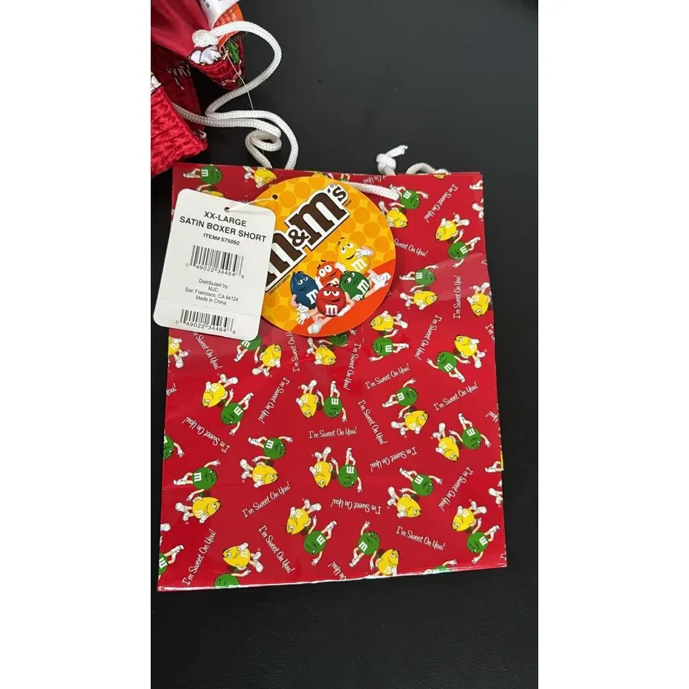 NWT M&M bag boxer short 2xl Valentine Day Gift